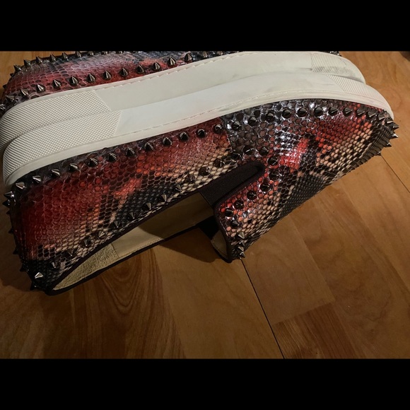 CHRISTIAN LOUBOUTIN Pik Boat Python Sneakers - Picture 7 of 14
